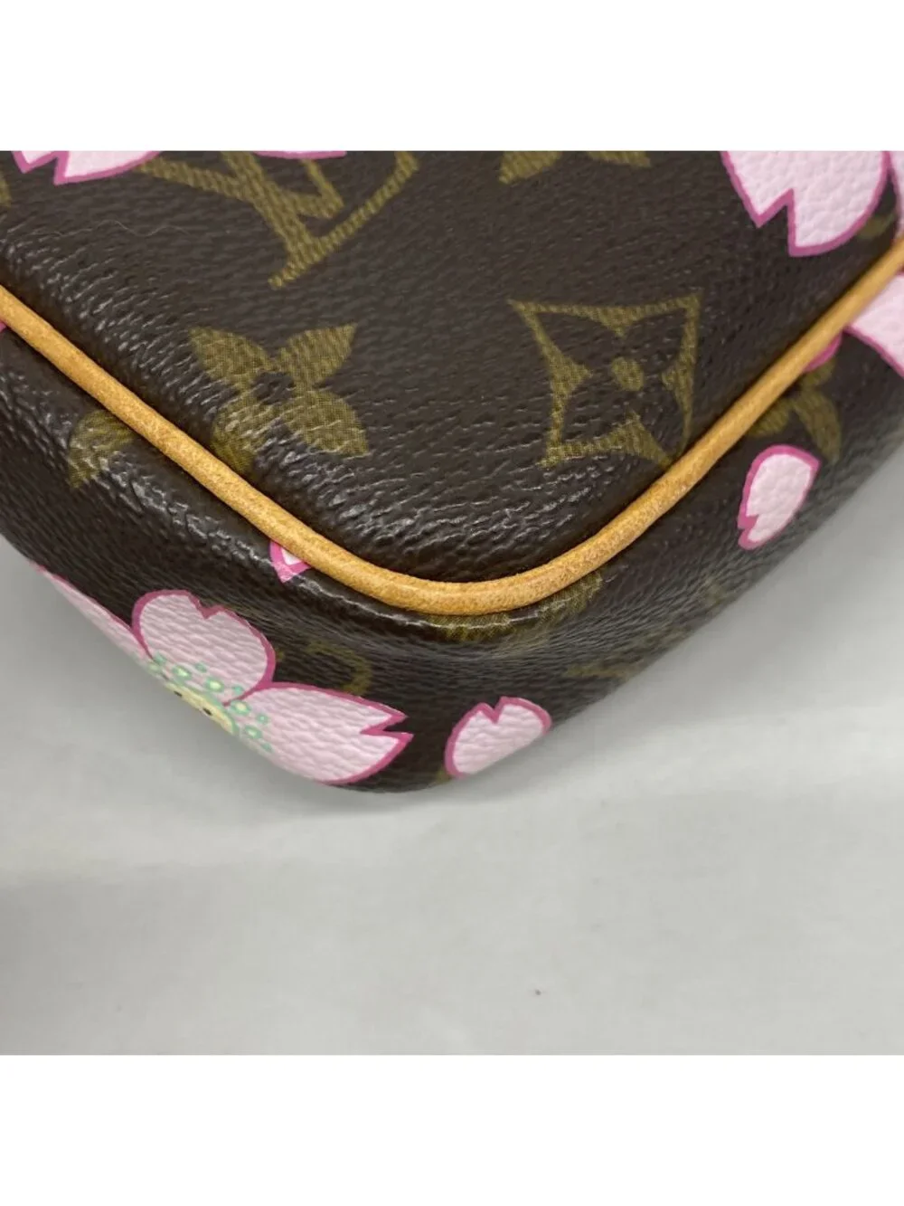 Louis Vuitton Pouch Monogram Cherry Blossom Pochette Accessoires Brown Takashi